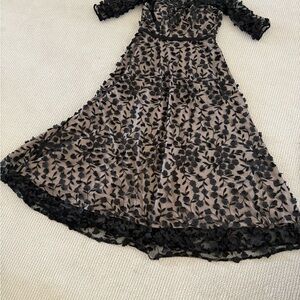 Xscape Black 3/4 Sleeve Gown for Weddings